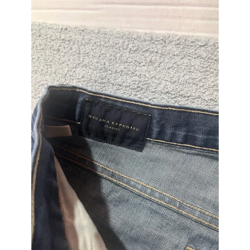 Banana Republic Jeans Classic Straight 36x32 Indigo Blue Vintage Denim Mens